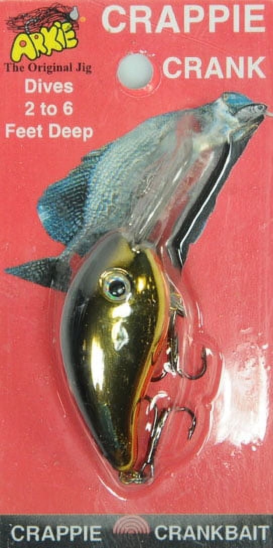 Arkie Lures 220 Series Crappie Crankbait, Color Black & Gold