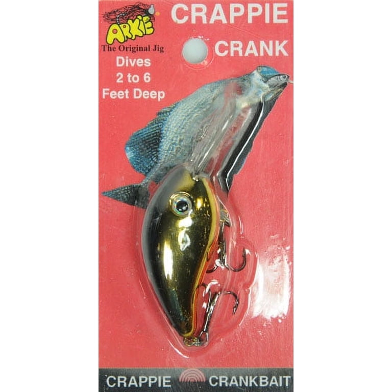 Arkie Lures 220 Series Crappie Crankbait - Black Gold Color