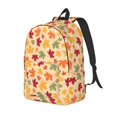 thumbnail image 1 of Disketp Autumn Maple Leaves print Canvas Backpack Lightweight Travel Daypack Student Rucksack Laptop Backpack-Medium, 1 of 5