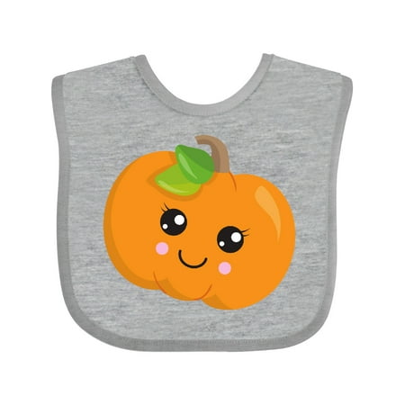 

Inktastic Halloween Pumpkin Smiling Pumpkin Trick or Treat Gift Baby Boy or Baby Girl Bib