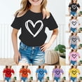 thumbnail image 2 of LRen Girls Shool Days T-Shirts fo Girls Short Sleeve Top Tees Cute Graphic Print First Day of School Shirt Girls Back To School Clothes, 2 of 6