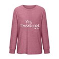 thumbnail image 4 of SwiftWear Women Long Sleeve Sweatshirt Casual Crewneck Loose Pullover Shirts Letter Print Tee Tops Lightweight Fall Outfits L, 4 of 4