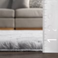 thumbnail image 2 of nuLOOM Nia SuperiorWash Tile Faux Rabbit Machine Washable Area Rug, 2' 6" x 8', Runner, Nia Silver, 2 of 6
