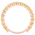 thumbnail image 5 of 1.44 ctw Wedding Band for Women - 18K Rose Gold Simulated Yellow Diamond Stackable Eternity Ring, 5 of 6