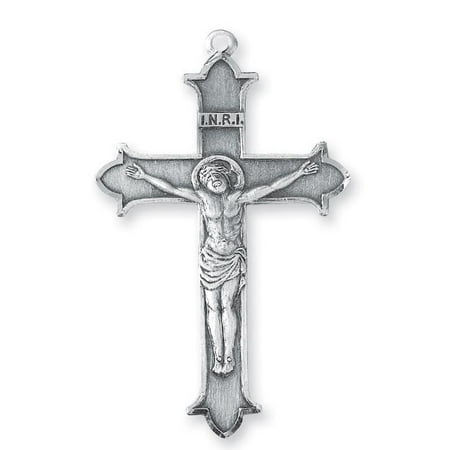 Mens Sterling Silver Crucifix - Sterling Silver Flare Tipped Crucifix