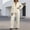 Beige, variant on Purcolt Womens 2 Piece Pant Suit Elegant Casual Lapel Long Sleeve Blazer High Waist Wide Leg Trousers Formal Business Work Office Matching Set