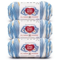 Red Heart® AIO Flower Power™ #4 Worsted (Medium) Acrylic Yarn, Jasmine Joy 8.8oz/250g 440 Yards (3 Pack)