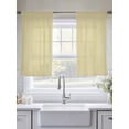 thumbnail image 5 of Yellow Solid Color Sheer Curtains 54 Inch Length 2 Panels Set, Aesthetics Contemporary Luxury Voile Window Treatment Rod Pocket Short Kitchen Curtains Drapes for Bedroom 52"x54"x2, 5 of 7