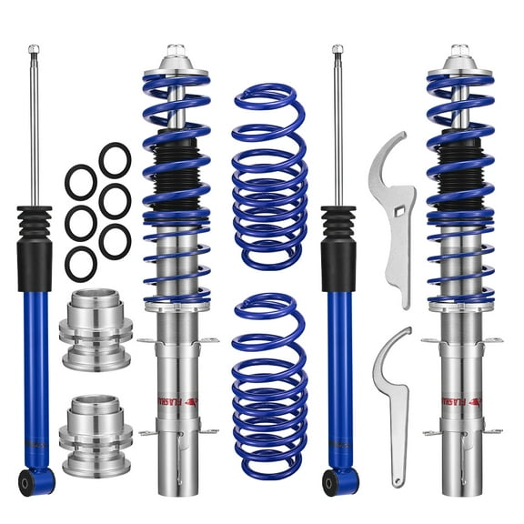 SPEEDWOW Coilovers for 1997-2006 VW Golf 4, 24 Levels Damper Adjustable Coilovers Suspension Struts Kit, Twin-Tube Lowering Kit Purple