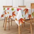 thumbnail image 6 of Duangreer Rectangle Tablecloth, Vintage Red Maple Leaves Decor, Washable Table Cover with Waterproof Wrinkle Resistant for Restaurant Picnic Indoor Outdoor, 52 x 70 Inch, 6 of 6