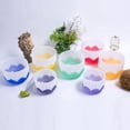 thumbnail image 6 of ENERGYSOUND 8"-12" 432Hz Chakra Tuned Set of 7 Lotus Design Frosted Quartz Crystal Singing Bowl, 6 of 7