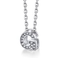 thumbnail image 1 of Collar Inicial de Plata Esterlina Silvora con Circonita Cúbica Letra G, 1 of 8