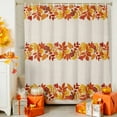 thumbnail image 4 of Shower Curtain 72"W x 96"L Thanksgiving Autumn Leaves Linen Texture Fabric Shower Curtains Set with Hooks Water Repellent Bathroom Curtains Machine Washable Bathroom Accessories, 4 of 6