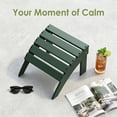 thumbnail image 4 of Folding Adirondack Ottoman HDPE Outdoor Adirondack Chair Footrest for Outside Indoor,19.7in W,Forest, 4 of 6