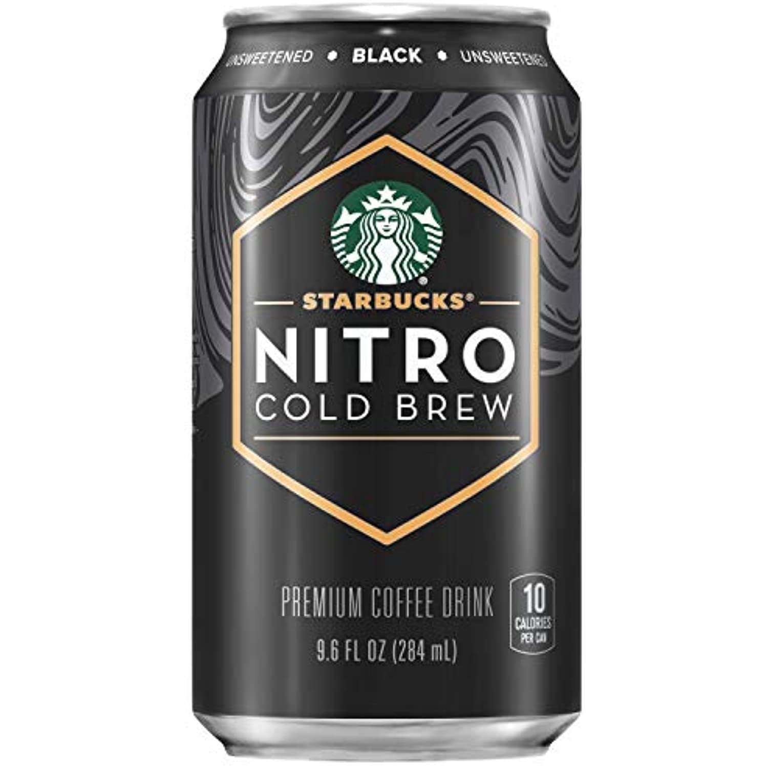 Starbucks Nitro Cold Brew, Black Unsweetened, 9.6 Fl Oz Can (8 Pack) (Packaging May Vary)