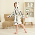 thumbnail image 4 of FORMRS Niños Bathrobe Unisex Hooded Robe Soft Plush Pajamas Sleepwear, Size 10-12T, Black Deer, 4 of 7