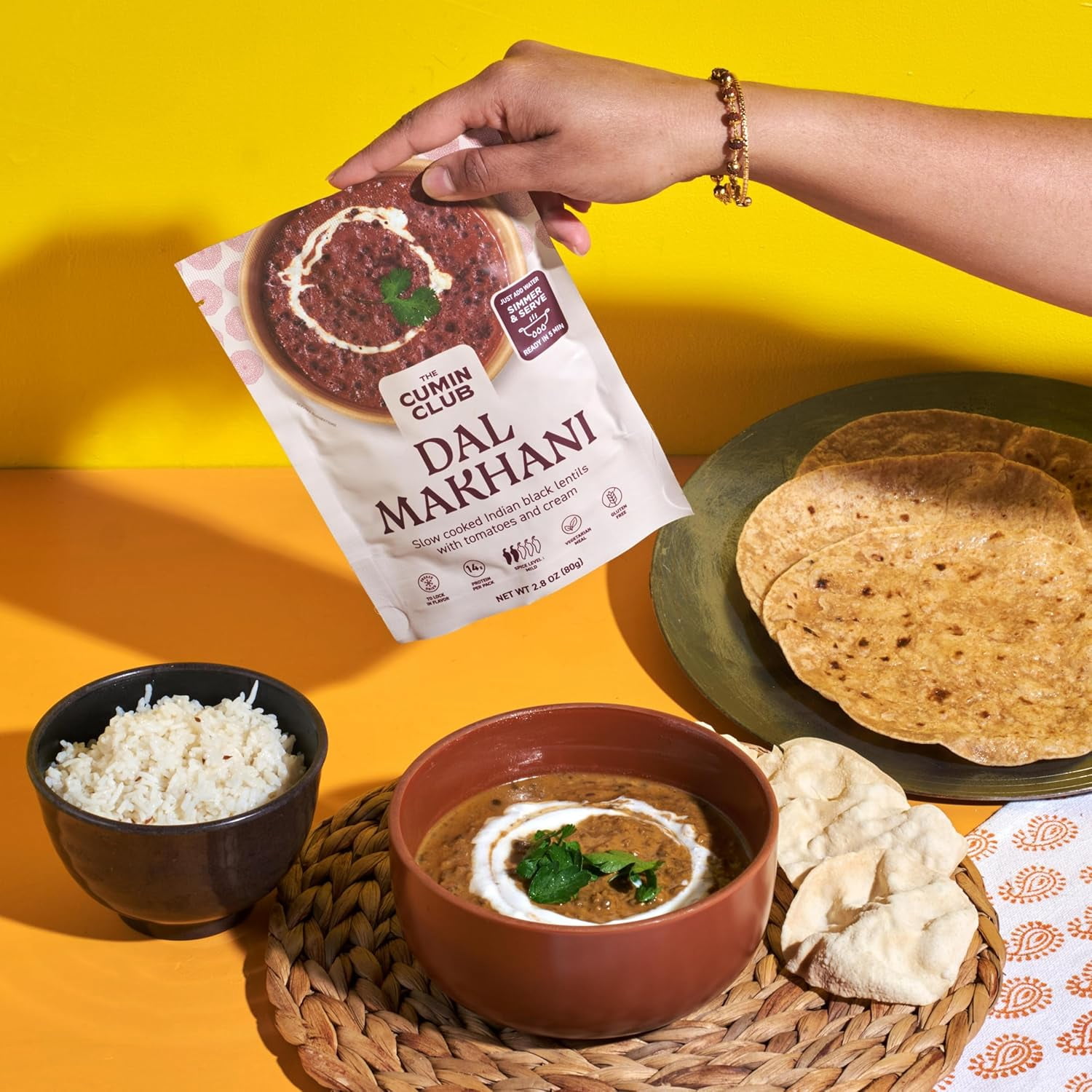 The Cumin Club Dal Makhani - Ready to Eat Indian Food, Authentic flavors Vegetarian Meals - Pack of 5