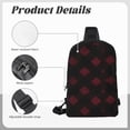 thumbnail image 5 of Chest Bag Dual Pocket 11.8×7.7×2.4in Waterproof Double-Pocket Large Capacity With No Inner Pouch Pockets And Double Drawstrings Argyle Plaid Darkred_4, 5 of 8