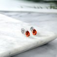 thumbnail image 4 of Gem Stone King 925 Sterling Silver Poppy Topaz Stud Earrings for Women Men (2.00 Cttw, Gemstone November Birthstone, Pear Shape 8X5MM), 4 of 4