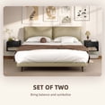 thumbnail image 4 of HOMCOM Floating Nightstand Set of 2 with Drawer and Shelf, Black, 4 of 10