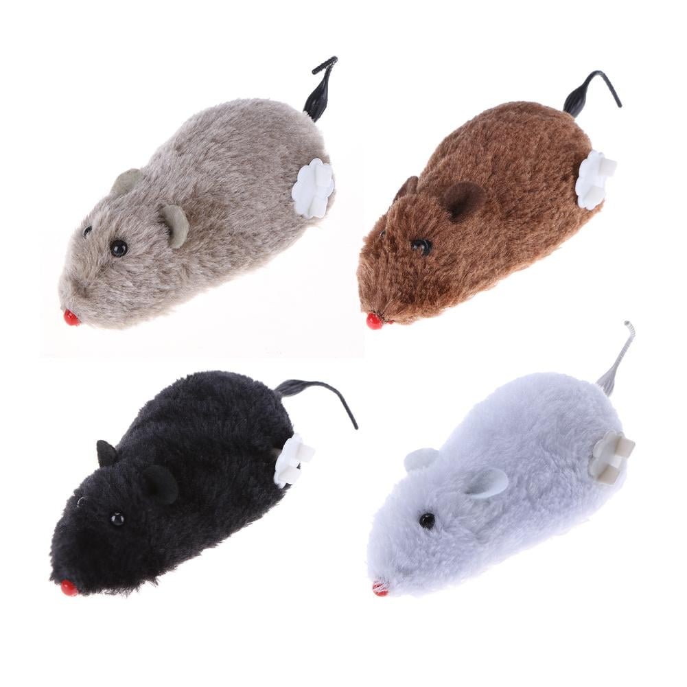 Clockwork Mouse Toy Cat Plush Rat Mechanical Motion Interactive Toy