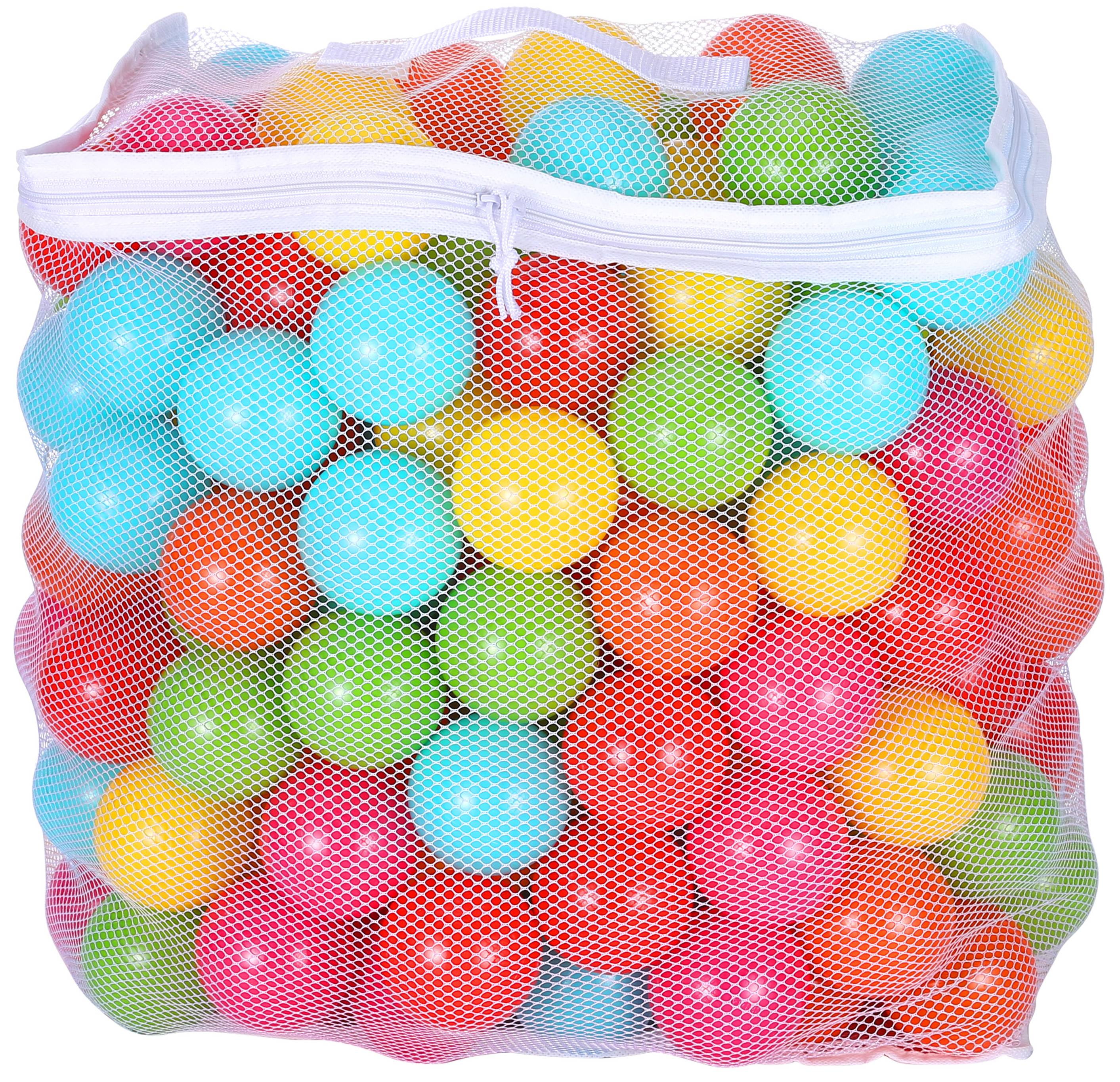 ausuky 100 pcs Play Balls Soft Plastic Non-Toxic Phthalate-Free Crush-Proof Pit Balls Baby Kids Toy Swim Pit Toys