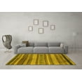 thumbnail image 3 of Ahgly Company Machine Washable Indoor Rectangle Abstract Yellow Modern Area Rugs, 7' x 10', 3 of 4