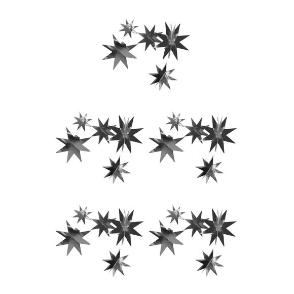 Juego de decoraciones de estrellas Wosthever para el hogar Gris oscuro