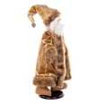 thumbnail image 2 of Vickerman 18" Mocha Velvet Santa Doll with Stand. This santa has glasses, stand is removeable., 2 of 5