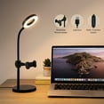 thumbnail image 5 of Kyrid 5W 48 LEDs USB Minimalist Desk Reading Lamp with Phone Holder for Bedroom Black, 5 of 10