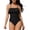 Black, variant on Women's Swimsuit Wirefree Design Tummy Control Bare Back Round Neck Ring Hardware Summer Getaway Comfortable Pink XL