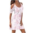 thumbnail image 1 of Vestido sin Mangas para las Mujeres Vestido de Moda de Suspensión Impreso, Vestido Diario Y de Fiesta de Poliéster sin Mangas, 1 of 4