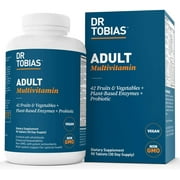 Dr Tobias Adult Multivitamin - Enhanced Bioavailability - with Whole Foods, Herbs, Minerals and Enzymes - Non-GMO