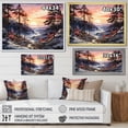 thumbnail image 4 of Designart "Winter s Pine Tree Horizon" Tree Pine Floater Framed Canvas Wall Art, 4 of 7