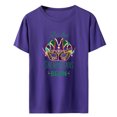 thumbnail image 5 of PMUYBHF T-Shirt Décontracté pour Femmes, Imprimé Mardi, Col Rond, Manches Courtes, Ample, 1551 m, 5 of 5