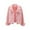 *Pink, variant on ClodeEU Womens Short Crystal-Embellished Denim Jacket,Button Long Sleeve Trendy Denim Jacket Pink,Womens Plus XL