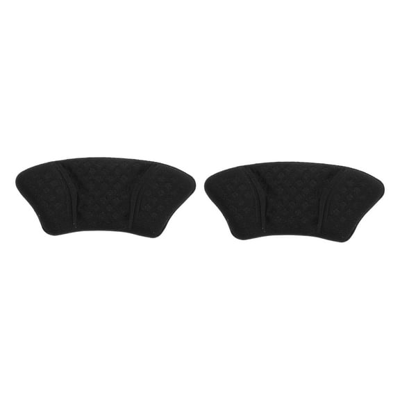 Unique Bargains 1 Pair Durable Heel Pads for Prevent Rubbing One Size Black