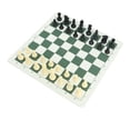 thumbnail image 4 of Juego de ajedrez portátil, juego de mesa de ajedrez de viaje, tablero de ajedrez de imitación de cuero PU, 32 piezas de ajedrez con bolsa de almacenamiento, 4 of 12
