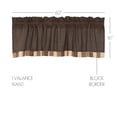 thumbnail image 3 of VHC Brands Kettle Grove Window Curtain, Valance Block Border, Black, 16x60, 3 of 5
