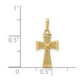 thumbnail image 2 of 14k Solid Yellow Gold Sparkle-Cut Religious Faith Cross Pendant Necklace 20.5x9.5mm Wide Pendant for Women, 2 of 2