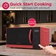 thumbnail image 4 of Frigidaire 0.9 Cu. ft. Countertop Microwave, 900 Watt Microwave with 10 Power Levels, Red EMW953, 4 of 11