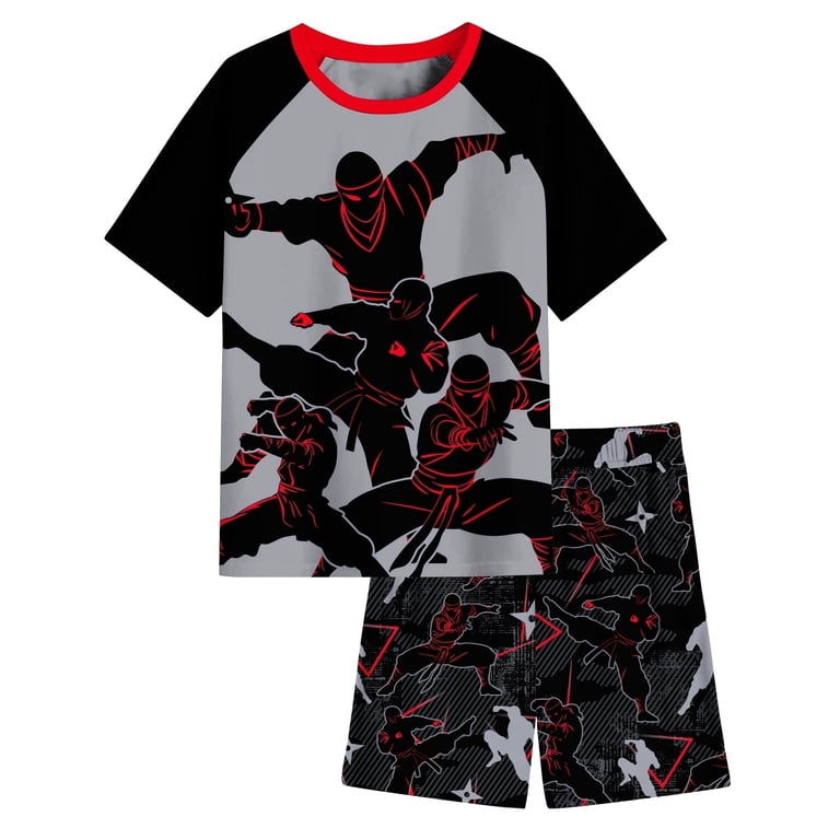 Aideaone Boys 2-Piece Printed Pajama Set photo 1