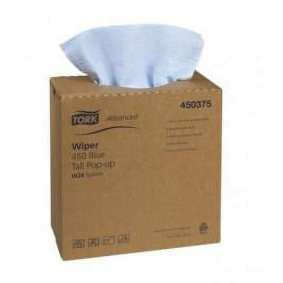Tork Auto Wipes - SCA Tissue N Amer TW450375 Pop Up Blue Advanced 450 DRC Wipes - Case of 10