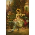 thumbnail image 3 of Hans Zatzka 13x18 Black Modern Framed Museum Art Print Titled - Thinking of Him, 3 of 5