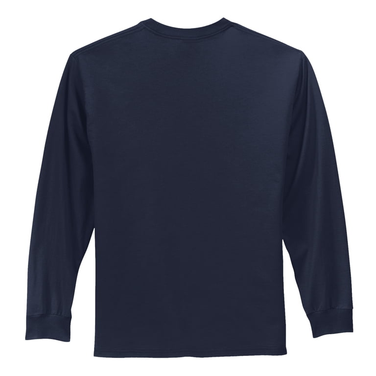 Port & Company Mens Long Sleeve Essential T-Shirt Deep Navy 2X