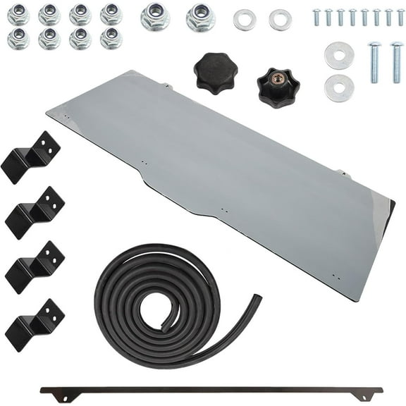 SHZAITOR Dark Tint Rear Windshield Replacement for Polaris Ranger XP 1000 Crew PRO XD 2013-2023