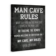 thumbnail image 4 of Stupell Industries My Man Cave Rules Typography Painting Gallery Wrapped Canvas Art Print Wall Art, 16 x 20, 4 of 8
