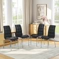 thumbnail image 2 of Dining Chairs Set of 4, Modern PU Leather with Metal Legs for Dining Room, Living Room, 2 of 6