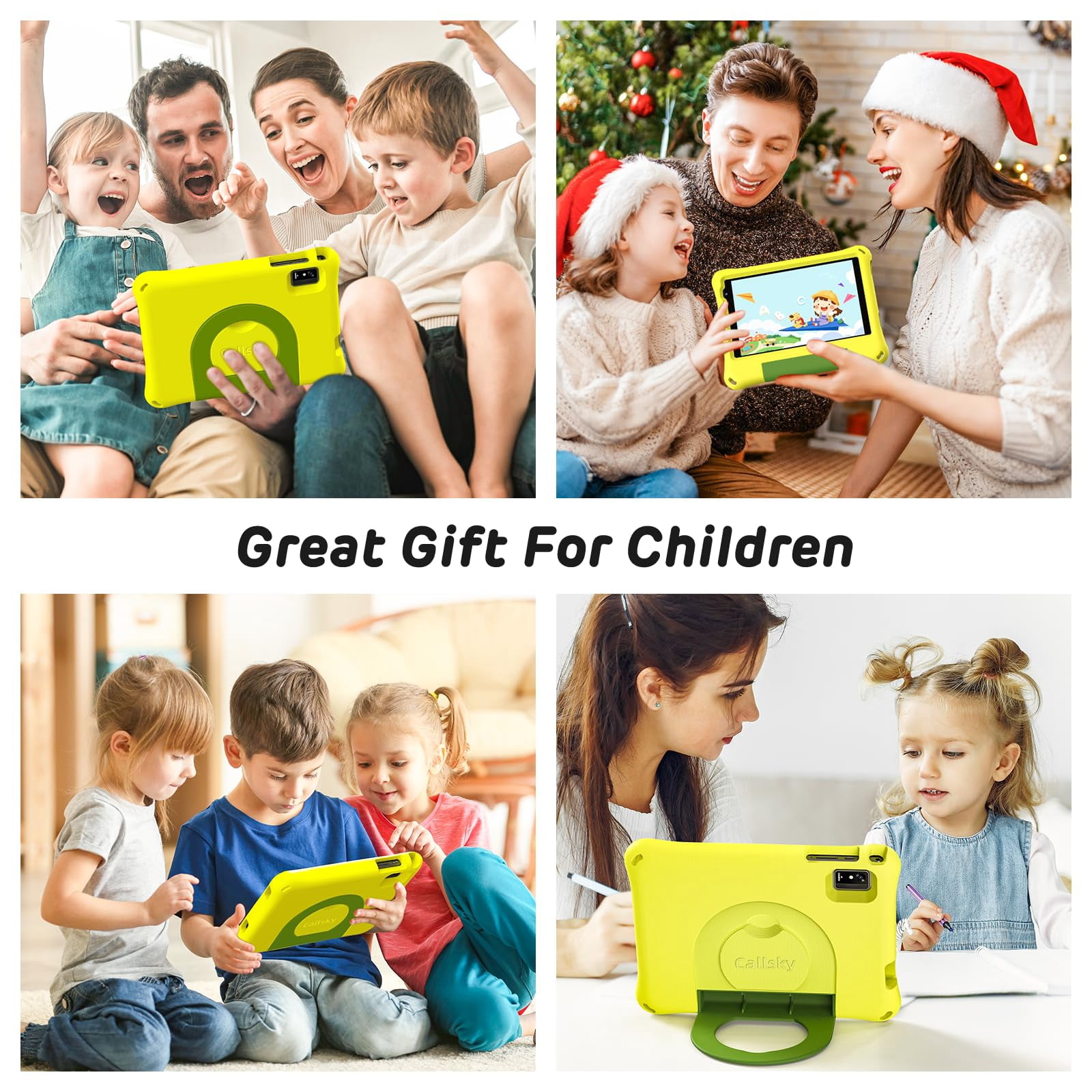 Tablette Enfant Android 13 GOODTEL G7 7 Pouces - 7Go RAM 64Go ROM Rose Avec Étui EVA Et Contrôle Parental