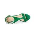 thumbnail image 5 of BLISSFUL STEP Women's T Strap Open Toe Stiletto Heel Sandals Green 8.5, 5 of 8
